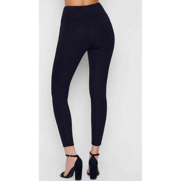 SPANX Ponte Knit Shaping Leggings Black Wide Waistband Women’s S - Picture 3 of 6